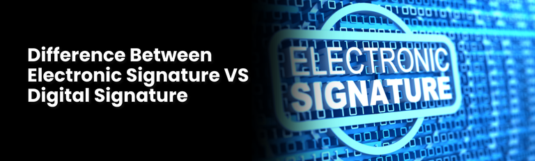 Difference Between Electronic Signature VS Digital Signature